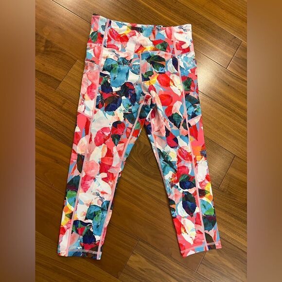 Zyia floral active leggings women’s size 8 to 10 - Picture 5 of 12